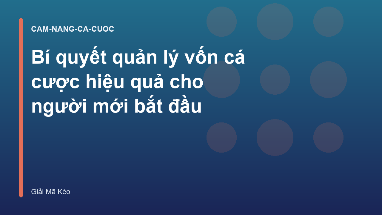 Read more about the article Bí quyết quản lý vốn cá cược hiệu quả cho người mới bắt đầu