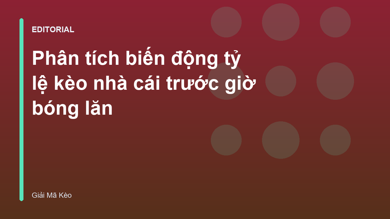 Biểu đồ minh họa biến động tỷ lệ kèo nhà cái